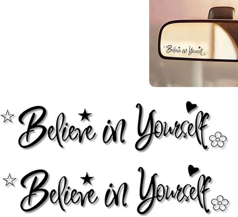 2Pack Cat Flower Car Mirror Decal,Cute Rear View Mirror Sticker,Funny Waterproof Vinyl Decals for Interior Decor,Laptop,Bathroom Mirror,Car Accessories Cat Love Gifts for Women Men in Saudi Arabia