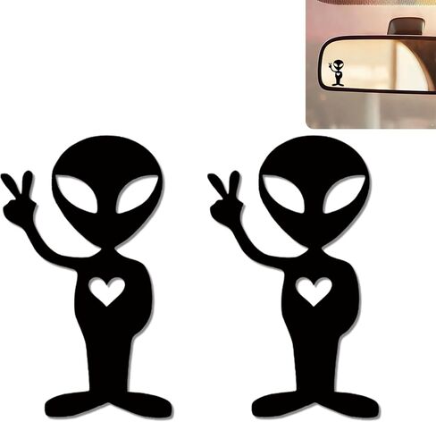 2Pack Cat Flower Car Mirror Decal,Cute Rear View Mirror Sticker,Funny Waterproof Vinyl Decals for Interior Decor,Laptop,Bathroom Mirror,Car Accessories Cat Love Gifts for Women Men in Saudi Arabia
