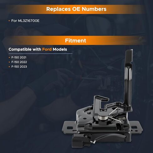 Front Hood Latch Lock Actuator Compatible with Ford F150 2021 2022 2023, Replaces for ML3Z16700E in Kuwait