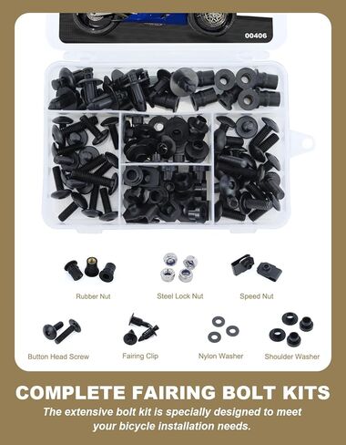 مجموعات مسامير هدية كاملة تناسب CBR600 F4 1999-2000، CBR600 F4i 2001-2007، CBR 600 F4/ F4i مجموعة كاملة من براغي القلنسة هدية تركيب عدة استبدال صامولة الغسالة in Kuwait