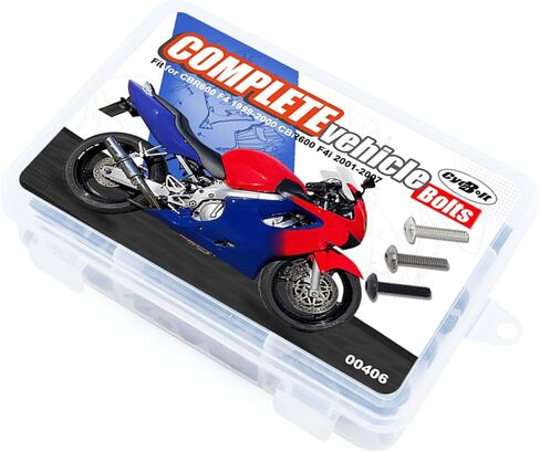 مجموعات مسامير هدية كاملة تناسب CBR600 F4 1999-2000، CBR600 F4i 2001-2007، CBR 600 F4/ F4i مجموعة كاملة من براغي القلنسة هدية تركيب عدة استبدال صامولة الغسالة in Kuwait