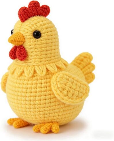 1Roll for Crocheting and Knitting-25g 60.15 Yards 4 Ply Craft Yarn for Scarves, Hats, Socks and DIY Handcrafts Projects (Chicken Yellow) in Kuwait