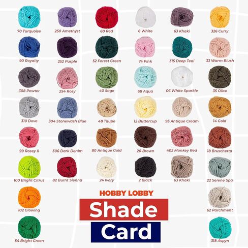 Hobby Lobby I Love This Cotton Medium Soft Skein Yarn for Crocheting & Knitting Blankets, Hats & Accessories, 180 Yards of 100% Cotton Yarn, Dark Denim in Kuwait
