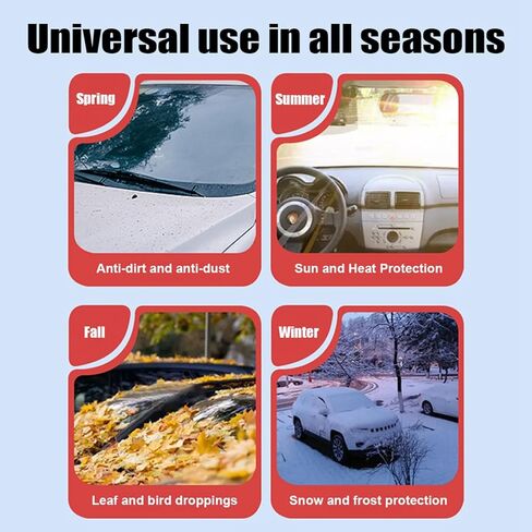Shkalacar Car Windshield Cover for Ice and Snow Windshield Sun Shade for Automobiles All Weather Magnetic Reflective Car Snow Cover with 6 Magnets for Most Cars SUV MPV in Kuwait