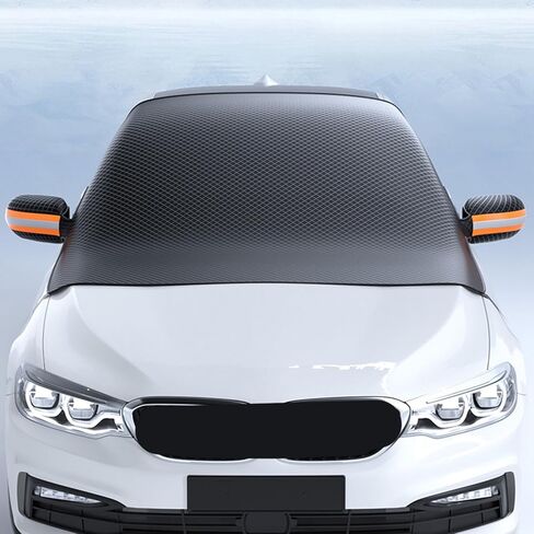 Shkalacar Car Windshield Cover for Ice and Snow Windshield Sun Shade for Automobiles All Weather Magnetic Reflective Car Snow Cover with 6 Magnets for Most Cars SUV MPV in Kuwait