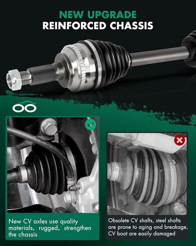 SCITOO Front Right CV Axle Drive Shaft Assembly Fit for Ford Edge 3.5L 2007-2014,for Ford Edge 3.7L 2011-2014,for Lincoln MKX 3.5L 2007-2010,for Lincoln MKX 3.7L 2011-2015 NCV11509,66-2190 FWD in Kuwait