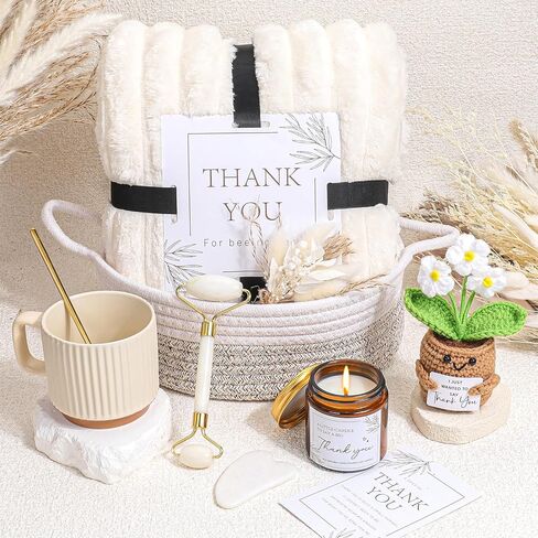 pengtai Thank You Gift for Women | 9 PCS Self Care Gifts | Appreciation Gift Basket for Teacher, Coworker, Friend, Nurse | Perfect for Christmas, Birthday, Retirement, Get Well Soon Gifts for Women in Saudi Arabia