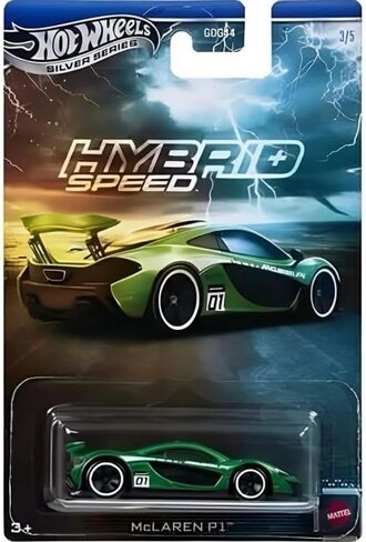 Hot Wheels Silver Series Hybrid Speed McLaren P1 [Green] 3/5, GDG44, 1:64 Scale Diecast Vehicle in Kuwait