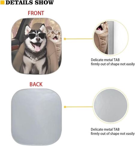 Drving Corgi Car Windows Front Sunshade السيارات الزجاج الأمامي الشمس الظل 2 قطعة السيارات الظل عاكس سيارة ظلة الأشعة فوق البنفسجية حماية الشمس والدليل السيارات الظل in Kuwait
