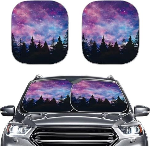 Drving Corgi Car Windows Front Sunshade السيارات الزجاج الأمامي الشمس الظل 2 قطعة السيارات الظل عاكس سيارة ظلة الأشعة فوق البنفسجية حماية الشمس والدليل السيارات الظل in Kuwait