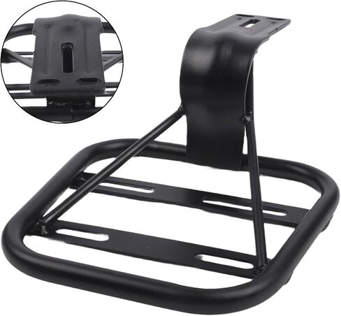 Steel Electric Bike Rear Rack Bracket, 24.5x18.5x16.5cm Cargo Carrier Mount for E-Bicycles with Rear Mounting Holes, Black Trunk Support Frame for Cycling Luggage and Panniers in Kuwait