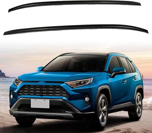 Roof Rack Side Rails Compatible with Toyota RAV4 2019 2020 2021 2022 2023 2024 2025 Models Black Aluminum Alloy Roof Top Cross Bar Cargo Carrier in Saudi Arabia