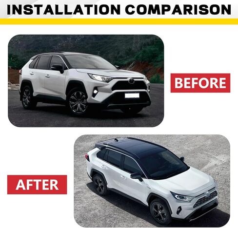 Roof Rack Side Rails Compatible with Toyota RAV4 2019 2020 2021 2022 2023 2024 2025 Models Black Aluminum Alloy Roof Top Cross Bar Cargo Carrier in Saudi Arabia