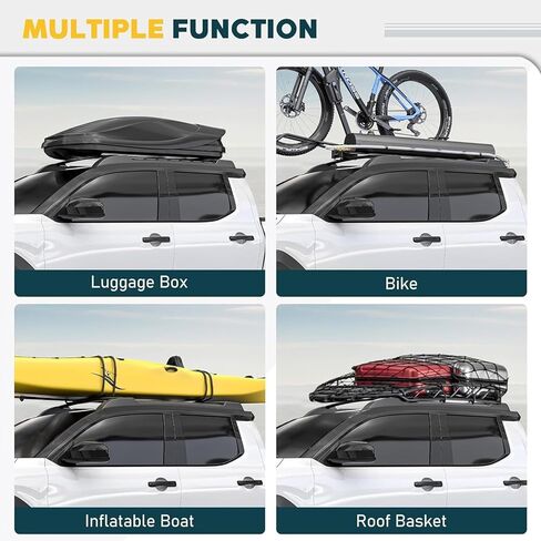Roof Rack Side Rails Compatible with Toyota RAV4 2019 2020 2021 2022 2023 2024 2025 Models Black Aluminum Alloy Roof Top Cross Bar Cargo Carrier in Saudi Arabia