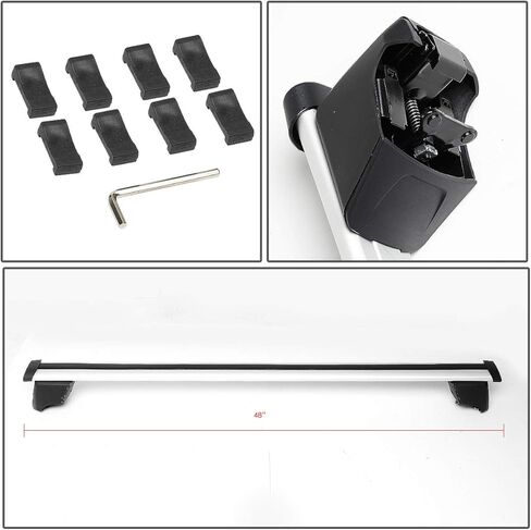 Auto Dynasty Roof Rack Cross Bars Compatible with 2009-2017 Audi Q5, 165lbs Rooftop Cargo Bars Aluminum Anti-Corrosion Roof Rails for Luggage Bike Kayak Racks in Kuwait