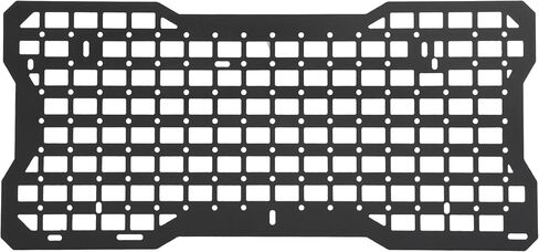 ALMULOO Aluminum Tailgate Molle Panel Compatible with 2007-2022 Jeep Wrangler JK JL - Rear Door Cargo Organizer Rack - Interior Storage Plate Only (Bags Not Included) - Black Powder Coated in Kuwait