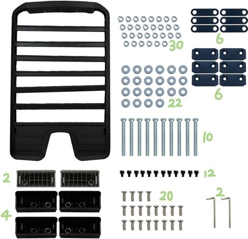 Black Tapered Expedition Roof Rail Rack Roof Platform Rooftop Cargo System Carrier Fits for Land Rover Defender 110 &130 L851 2020-2026 Roof Tent Platform with Set of Screws and Hardwares in Kuwait