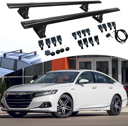 Aluminum Roof Rack Cross Bars Compatible with Honda Accord 2018-2022 Anti Theft Crossbars Rooftop Storage Cargo Luggage Carrier 2PCS Black Without Roof Rail in Saudi Arabia