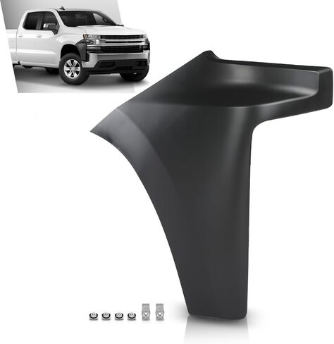 G-PLUS غطاء نهاية المصد الأمامي غطاء تمديد جانب الركاب الأيمن متوافق مع Chevy Silverado 1500 2019-2022 بديل لـ GM1017110 in Kuwait