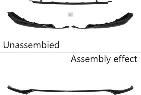 Front Bumper Lower Grille Trim Molding 3Pcs Compatible with For Toyota Camry SE XSE 2021 2022 (Glossy Black) in Kuwait