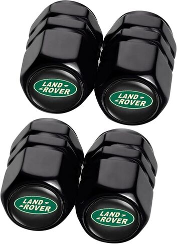 4 Pcs Metal Car Tire Valve Stem Caps for Land Rover Discovery Range Rover Sport Defender Land Cruiser LR2 3 4, Anti-Corrosion Alloy Air Caps Cover, Leak-Proof Screw-On Black Tire Accessories in Saudi Arabia