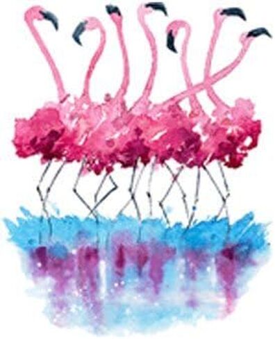 Magnet Pretty Paint Splatter Flamingo Art Magnetic Vinyl Magnet Bumper Sticker (4" Tall) in Saudi Arabia