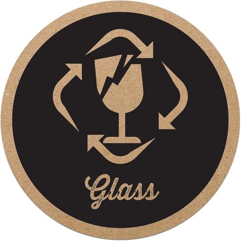 Enhance Your Recycling Efforts with Our 5-Inch Round Magnet Glass Sign| Proudly Made In the USA| Promote Sustainability Effortlessly in Saudi Arabia