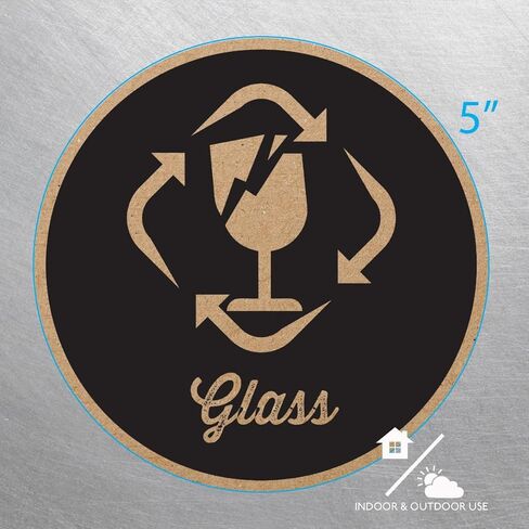 Enhance Your Recycling Efforts with Our 5-Inch Round Magnet Glass Sign| Proudly Made In the USA| Promote Sustainability Effortlessly in Saudi Arabia