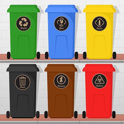 Enhance Your Recycling Efforts with Our 5-Inch Round Magnet Glass Sign| Proudly Made In the USA| Promote Sustainability Effortlessly in Saudi Arabia