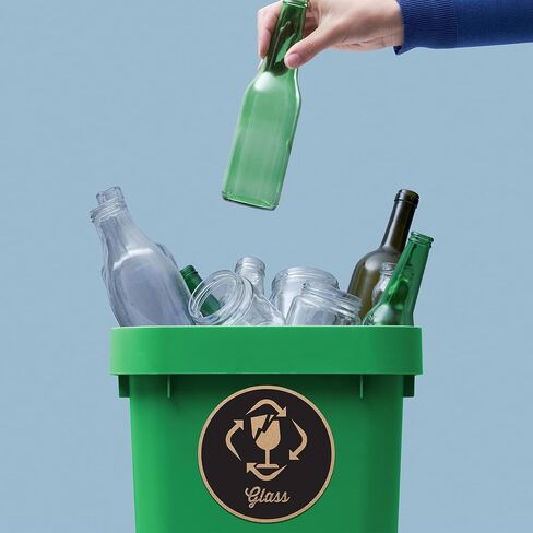 Enhance Your Recycling Efforts with Our 5-Inch Round Magnet Glass Sign| Proudly Made In the USA| Promote Sustainability Effortlessly in Saudi Arabia