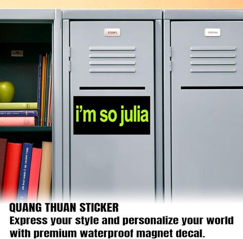 Magnet I'm So Julia Car Magnet Decal Bumpin That Green Black Waterproof UV Resistant Decal for Refrigerators Cars 7.5x3.75in in Saudi Arabia