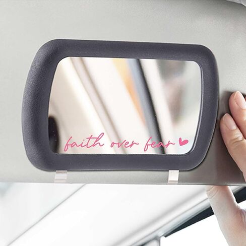 OFlyDesigns 3 x Faith Over Fear Pink Vinyl Decals, Faith Car Mirror Decal, Bible Verse Christian Gift, Waterproof Stickers for Water Bottles, Laptops, Christian Gifts in Kuwait