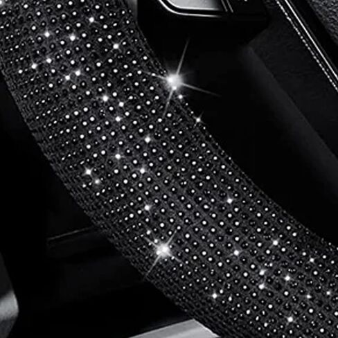 Bling Steering Wheel Cover, 15Inch Diamond Steering Wheel Cover, Sparkling Steering Wheel Cover, Luxurious Car Wheel Cover Without Inner Ring for Women & Men,Diamond Steering Wheel Cover in Saudi Arabia