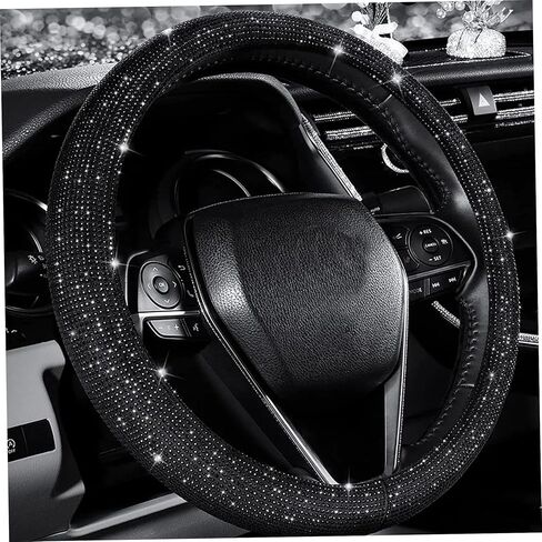 Bling Steering Wheel Cover, 15Inch Diamond Steering Wheel Cover, Sparkling Steering Wheel Cover, Luxurious Car Wheel Cover Without Inner Ring for Women & Men,Diamond Steering Wheel Cover in Saudi Arabia