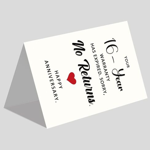 Funny 16 Year Anniversary Card,16th Wedding Anniversary Card Gifts for Husband Wife Couples,16 Year Anniversary Cards Gifts for Him Her Women Men in Kuwait