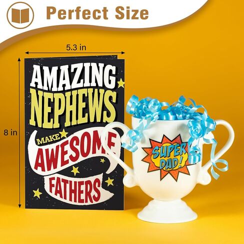 Father’s Day Card for Nephew, Happy Father’s Day Card Gifts for Nephew from Uncle Aunt, Amazing Nephews Make Awesome Fathers in Saudi Arabia