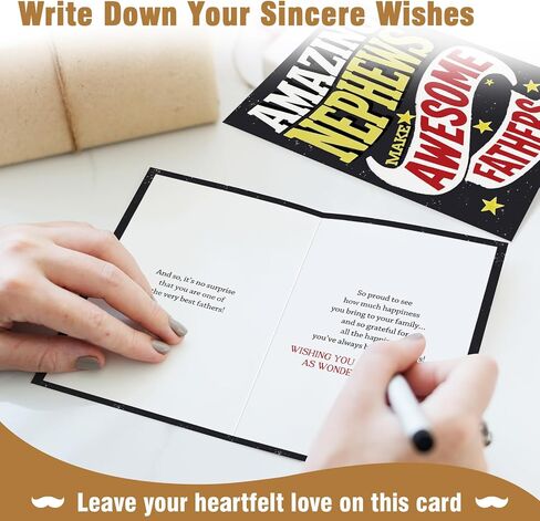 Father’s Day Card for Nephew, Happy Father’s Day Card Gifts for Nephew from Uncle Aunt, Amazing Nephews Make Awesome Fathers in Saudi Arabia