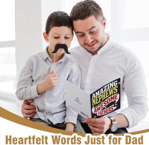 Father’s Day Card for Nephew, Happy Father’s Day Card Gifts for Nephew from Uncle Aunt, Amazing Nephews Make Awesome Fathers in Saudi Arabia