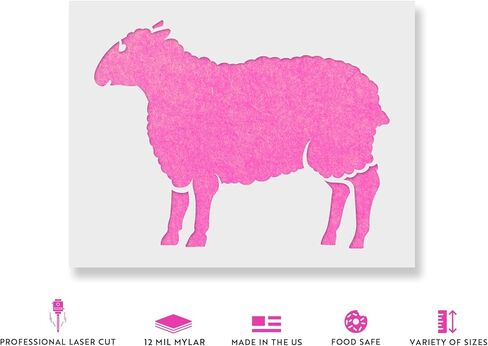 استنسل الأغنام - استنسل الأغنام، استنسل المراعي، استنسل الصوف، استنسل الحيوانات، استنسل الحيوانات in Kuwait