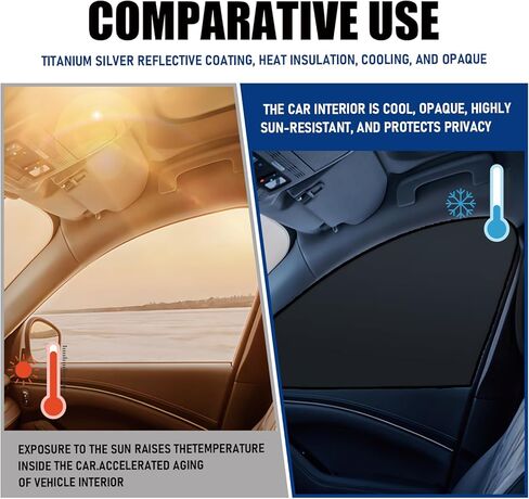 Car Window Shades 4 Pack,99% Blackout Car Privacy Curtains for Side Windows,Magnetic Sun Shade Covers Keep Vehicle Cooler for Breastfeeding,Napping,Camping - Easy Install for Most SUV,Sedan,Truck in Saudi Arabia