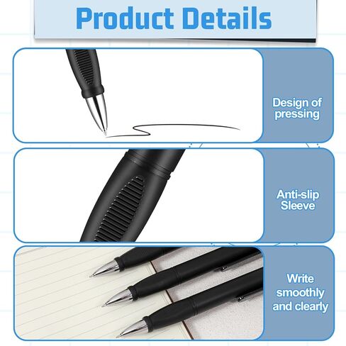 ElevateTech Big Fat Pens Writing for Tremor Easy Grip Giant Black Fat Ball Point for Elderly Handicap Easy Thick Grip for Warehouse School Office Writing 3Pcs in Saudi Arabia