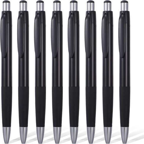8Pcs Black Ballpoint Pens 0.7mm, Black Ink Ball Point Pens Retractable Writing Pen with Soft Grip for Smooth Writing Office Home Supplies and Gifts in Kuwait
