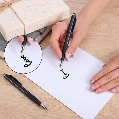 8Pcs Black Ballpoint Pens 0.7mm, Black Ink Ball Point Pens Retractable Writing Pen with Soft Grip for Smooth Writing Office Home Supplies and Gifts in Kuwait