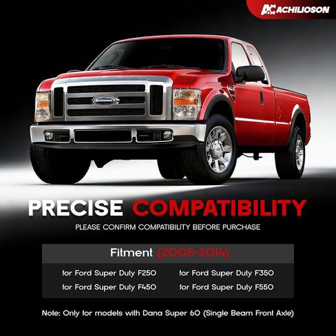 طقم ختم المحور الأمامي متوافق مع 2005-2014 Ford Super Duty F250-F550 (Dana Super 60 Single Beam Front Axle)، يستبدل #2017426,2014835,54983 in Kuwait
