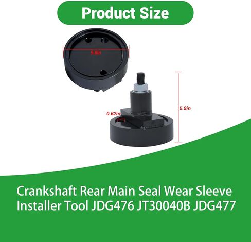 Crankshaft Rear Main Seal Wear Sleeve Installer Tool JDG476 JT30040B JDG477 Replacement for John Deere 4000 4010 4020 4040 4520 4620 4630 4640 6081 6466 7020 8430 6600 7700 7720 Engine Install Toll in Kuwait