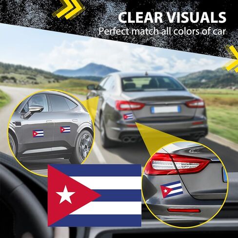 2 Pack Cuba Cuban Flag Magnet for Car – 4x6 Inches Heavy Duty Automotive Magnet for Car, Truck, SUV – Sticks to Any Magnetic Surface – Show Pride to Cuban Pride in Saudi Arabia