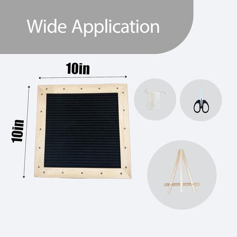 لوحة أحرف LED قابلة للتغيير مقاس 10 × 10 بوصة، لافتة رسالة سوداء مخصصة مع حامل خشبي و332 حرفًا للحفلات/هدية مفاجأة/اقتراح رومانسي/ديكور منزلي in Kuwait