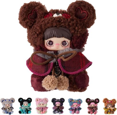 POP JOY Plush Blindbox Maymei Tiny Bear Cookie Series Mystery Stuffed Box Soft Vinyl Plush Figure with Outfit CuteGlass Tracking Eyes Collectible Kawaii Keychain Toy 3+ Single Box in Saudi Arabia