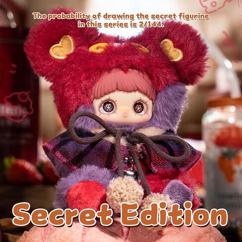 POP JOY Plush Blindbox Maymei Tiny Bear Cookie Series Mystery Stuffed Box Soft Vinyl Plush Figure with Outfit CuteGlass Tracking Eyes Collectible Kawaii Keychain Toy 3+ Single Box in Saudi Arabia