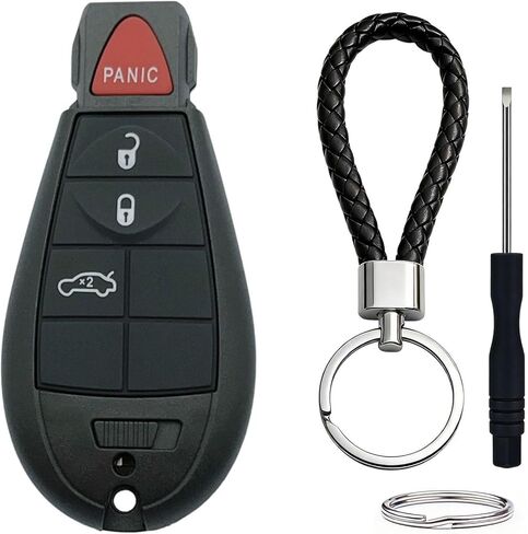 Key Fob Shell Case Replacement Fits for Dodge Durango Grand Caravan Journey Ram 1500 2500 3500 Jeep Grand Cherokee Chrysler Town Country Keyless Entry Smart Car Key Fob Cover (5 Buttons) in Saudi Arabia